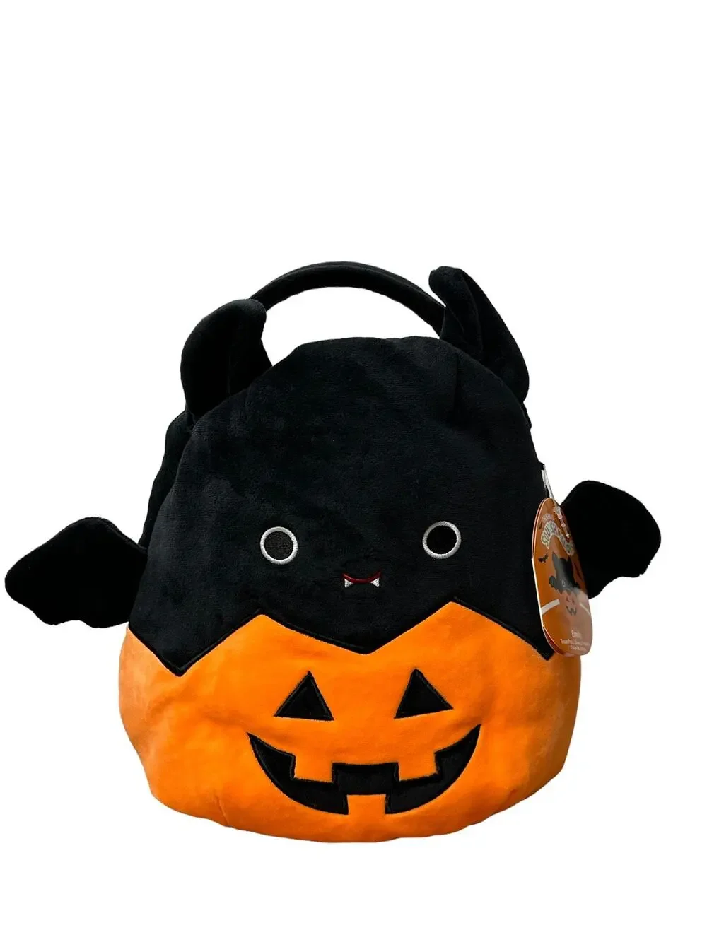 Squishmallows Emily Bat Pumpkin 12” Halloween Pail Basket 2022 Plush NEW